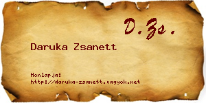 Daruka Zsanett névjegykártya